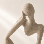 Abstract Seated Figure Sculpture material detail
