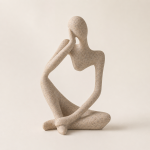Abstract Seated Figure Sculpture
