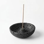 Minimalist Wabi-Sabi Incense Holder — Faux Concrete Resin Bowl