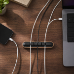 Walnut Cable Management Bar material detail