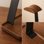 Walnut Headphone Stand with Catchall Tray product detail